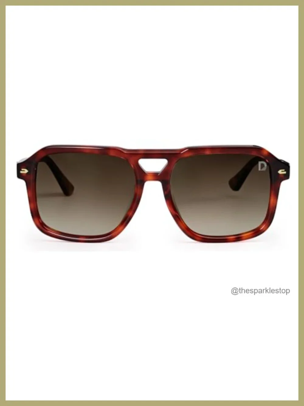 Retro Oversized Square Aviator Sunglasses UV400 Polarized Unisex